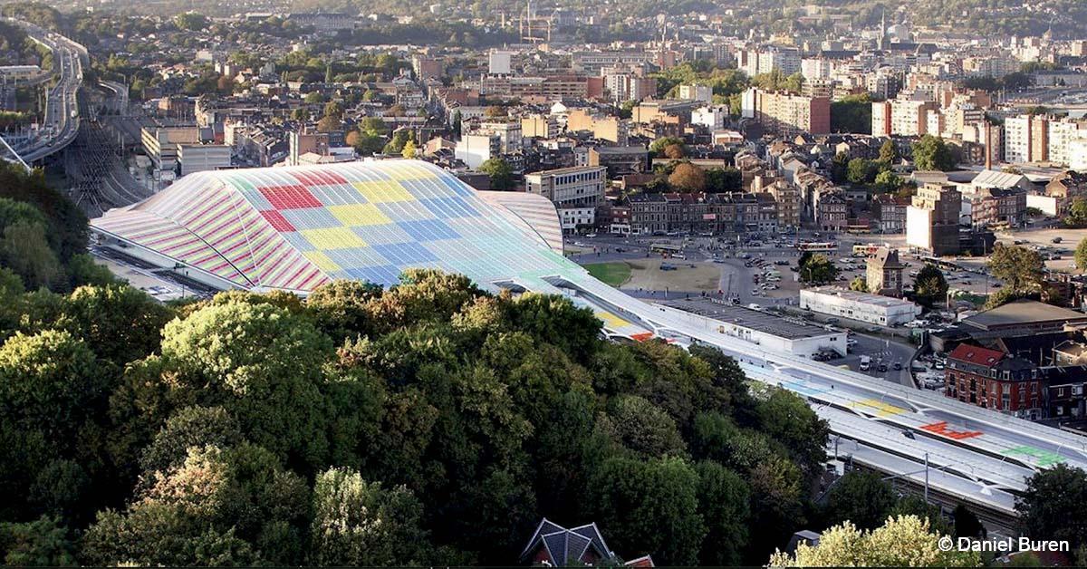 Liège - Guillemins. La gare bientôt colorée par Daniel Buren 1 © Daniel Buren