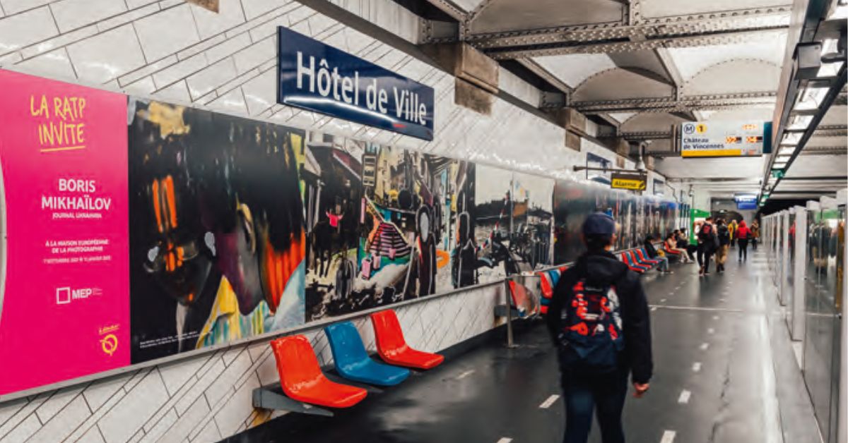 Paris. Le Journal ukrainien de Boris Mikhaïlov s’expose dans le métro 1 © Xavier Chibout - RATP