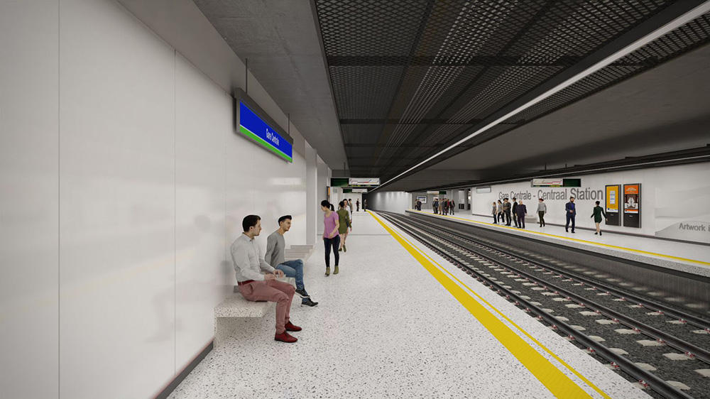 Opération remise à neuf pour la station de métro Gare Centrale à Bruxelles 1 Opération remise à neuf pour la station de métro Gare Centrale à Bruxelles