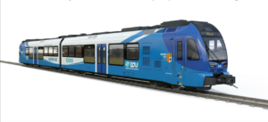 Exemple de livrée pour les rames hybrides Stadler à voie étroite pour les Chemin de fer de Provence ©Stadler