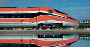 Une rame Frecciarossa 1000 de Trenitalia France sur la LGV Paris - Lyon Ferrovie dello Stato