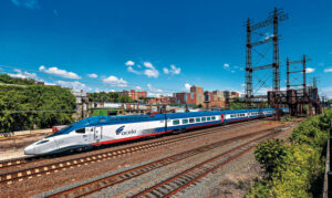 Passage d’une rame NextGen dans le Bronx (État de New York), au Nord de New York City (© Alstom).