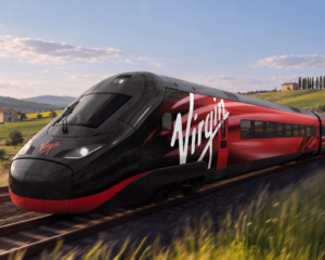 Transmanche : 12 Avelia Stream d'Alstom pour Virgin 13 Impression d'artiste d'un futur Avelia Stream pour Virgin (9 octobre 2026) Crédit photo : Virgin