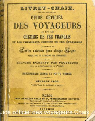 Guide officiel des voyageurs Chaix