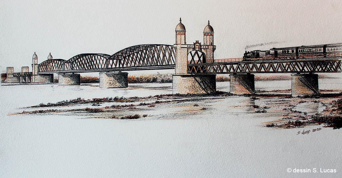 Le viaduc de Roppenheim. Une histoire loin d’être un long fleuve tranquille 1 © dessin S. Lucas