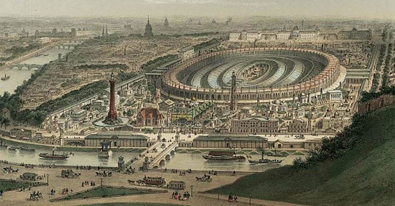 Exposition universelle du Champ-de-Mars 1867. De la Ceinture à la galerie des machines, un réseau ferré éphémère dessert l’Exposition 10 © J. Gauthier, Les Curiosités de l’Exposition, 1867