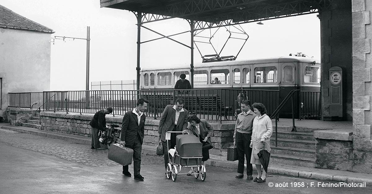 La crémaillère de Langres. La première de France 1 © août 1958 ; F. Fénino/Photorail